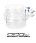 Pssopp Adjustable Automatic Acrylic Fish Feeder For Aquariums With Plastic Screws, Prevents Food Drift And Ties Securely To Tank, transparent design, compatible with 50-100mm bowls.