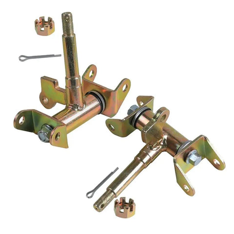 Go Kart Front Steering Knuckle Spindles Front Wheel Hubs Kit Three Stud Beefed Up For Karting ATV UTV Drift