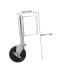 Tough As Nails Heavy Duty Gate Wheel Featuring Smooth Spring Loaded Caster, 10cm diameter, 28cm height, made of cold rolled steel.