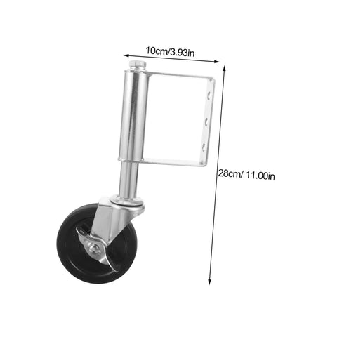 Heavy Duty Spring Loaded Gate Caster Wheel Supports 75kg Cold Rolled Steel Roller with 10cm diameter for smooth gate operation.