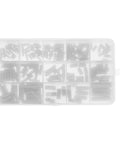 Top Shelf Rock Solid Type A Flat Key Pin Set Carbon Steel Shaft Fasteners Multi Size Mechanic Kit 175 Piece Box For Auto Shop And Everyday Rig Maintenance Grey in a storage case.
