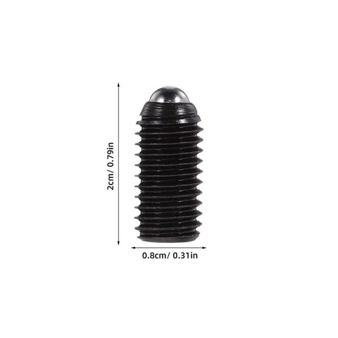 Heavy Duty Carbon Steel Hex Ball Plunger Grub Screw measuring 2cm length and 0.8cm diameter for automotive fixation projects.