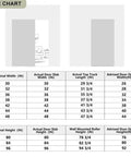 Size chart for Premium Fluted Panel Concealed Barn Door 36 By 84 Inches with dimensions for various rough openings.