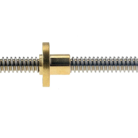 Killer 3D Printer Z Axis Upgrade Set Featuring Beefy 8mm Lead Screw with brass coupler and threaded shaft for enhanced stability.
