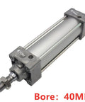 Heavy Duty Mini Pneumatic Cylinder Double Acting Single Rod Tie Rod Frame Rugged As Nails Industrial Component Built For Tight Spaces And Smooth Straight Shooter Operation 40mm bore view.