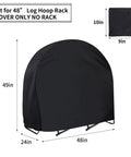 Heavy Duty 48 Inch Firewood Log Hoop Cover Outdoor Weatherproof Ring Rack Storage With Double Ended Zipper For Easy Access