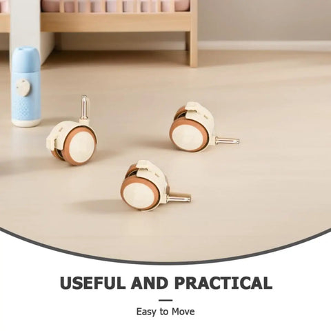 3 swivel casters with locking mechanism from 4 Pack Swivel Stem Casters With Locking Mechanism For Cots And Furniture Plug And Play Setup Quiet Rubber Wheels For Chairs Tables Bookcases And Cabinets Suitable For Nursery And Home Decor