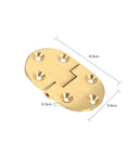 Premium Brass Hinge Set 2 Pack For Fold Down Tables Durable Round Edge Flaps Two And A Half Inch By One And A Half Inch High Quality