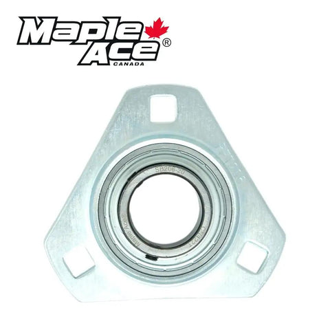 Straight Shooter Triangle Flange Three Bolt Bearing featuring a rock solid 1 3/8 inch bore with chrome coated steel.