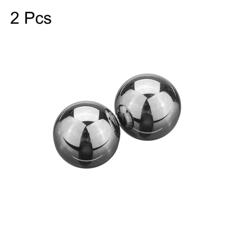 Heavy Duty 2Pc Tungsten Carbide Bearing Balls 10MM Diameter G5 Precision Grade shown side by side with smooth finish.