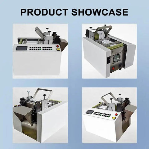 Killer Speed Automatic Electric Tube Cutter With Crisp Lcd Panel For Fast Precision Cuts Through Rubber Plastic Heat Shrink Tubing Industrial Grade Built Tough Slick Operation Gear showcased from multiple angles.