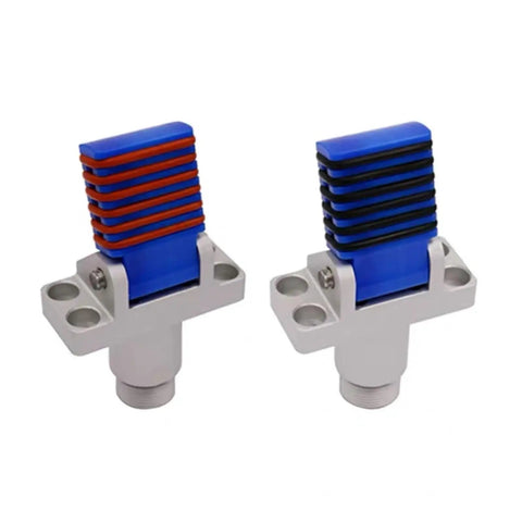Robotic Arm Pneumatic Gripper Workhorse Holding Tool Finger Cylinder Pulling Single Action Fixture GOP GOF 2020 GOP 20 20NBR Industrial Automation Part For Precise Parts Handling On Assembly Lines, blue and gray