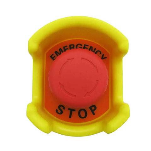 Red Mushroom Emergency Stop Push Button Switch With 1 NC 1 NO Contacts 22mm Panel Mount 6mm Thick Latching 600V 10A Heavy Duty Safe Stop