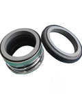 Top Notch Silicon Carbide Mechanical Seal 104 45 Model Single Piece Kickass Replacement Unit For Water Pumps Air Compressors And Heavy Machinery, two seals showing inner components.