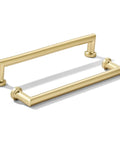 2 Pack Of 6 Inch Matte Gold Cabinet Pulls With Brushed Satin Finish For Kitchen Cabinets And Bathroom Drawers featuring solid zinc alloy design.
