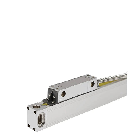 Pro Grade Digital Caliper and Three Axis Digital Readout Kit for Lathe Mill Tools Featuring 0.005MM Dead Accurate Optical Encoder Linear Scale Rock Solid Alloy Build with encoder and linear scale detail.