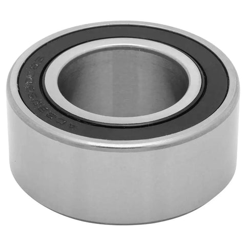 Top Shelf Double Row Angular Contact Ball Bearing 30mm X 55mm X 23mm With Double Rubber Seals, metal body with black seal.