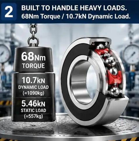 Heavy Duty Sprag Clutch Bearing One Way Freewheel Zero Backlash 25X52X15MM Keyway Workhorse Grade with load specifications.