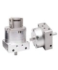 Heavy Duty Rotary Actuator Vane Cylinder CRBU2 Series showing silver aluminum design for reliable automation tasks.