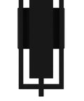 16 Inch Slick Matte Black Outdoor Wall Lantern With Integrated LED features a geometric design and sturdy aluminum construction.