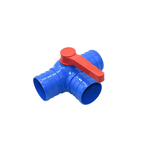 Heavy Duty Water Hose Connector Tee Splitter With Ball Valve For Irrigation 50 63 75 100mm Quick Connect Straight Fittings Red Finish