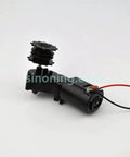 Mini Smart Robot Tank Chassis Kit With Rubber Track Crawler For Arduino And 130 Motor, Lightweight 166g, 9.7 By 18 By 4.5 Cm, Suspension System And Shock Absorption, 3 To 8V Compatible, DIY STEM Robotic Build component with motor and wires displayed.