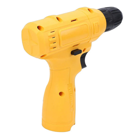 Badass Cordless Drill Driver With 3 8 Inch Chuck And 15 Nm Torque For Drilling Wood Brick Tile And Home Repair Projects showing a yellow cordless drill