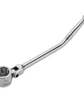 Heavy Duty 22 Mm Socket Wrench With Smooth 180 Degree Swivel Head For Tight Spots Beefy Cr V Steel Long Handle For Automotive Repair No Sweat Precision Fit Every Day, angled view.