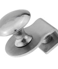 Close-up of Stainless Steel Glass Door Pull Handles Set Of 2 For 5 To 8mm Glass Thickness 28mm Round Knobs Rust Resistant Scratch Resistant