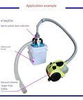 Pro Grade Cyclone Dust Collector For Small Workshop Mini Portable Industrial Extractor Vacuum Cleaner With Efficient Filter Separation For Woodworking Home DIY Blue, with hose attachment visible.