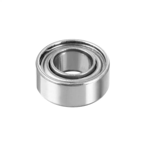 Pack Of Twenty Mr63zz Miniature Deep Groove Ball Bearings With Double Steel Shields Built Damn Tough Using Chrome Steel For Ridiculously Smooth High Speed Spin And Rock Solid Power Tool Performance Measuring 3X6X2.5mm, close-up view.