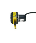 400mm Stroke Displacement Sensor Draw Wire Encoder For Pull Motion Positioning With Push Pull Output High Precision Pro Grade For Factory Automation And Next Level Linear Measurement In Robotics And Material Handling, black cable and yellow body