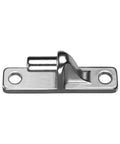 Heavy Duty Stainless Steel Gate Hinges 2 Pack Wall Mount Hardware For Wood And Concrete Outdoor Farm Fencing close-up view of hinge.