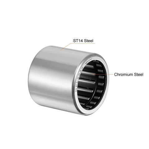 Heavy Duty One Way Clutch Needle Roller Bearings For Auto And Machinery 25Mm Bore 32Mm Outer Diameter 30Mm Wide Pre Lubricated Steel Shell Pack Of Two showing ST14 and Chromium Steel materials.