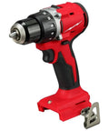 Rugged Brushless Compact Cordless Drill Driver Delivers Serious Kick Rock Solid Metal Construction And Maximum Torque For Tight Worksite Grinds Sold As Bare Tool, shown from the side with a 1/2 inch chuck.