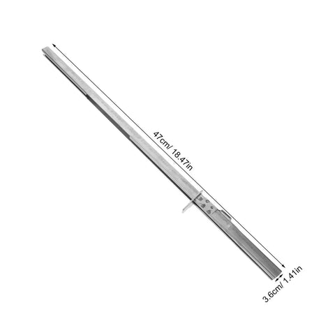 Heavy Duty Bag Closer Rail For Commercial Packaging And Retail Sealing Equipment, Pro Grade Metal Track For Durable Sealer Rails And Replacement Parts In Supermarket Food Bag Ops, 47cm silver metal rail