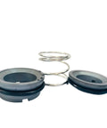 Straight Up Silicon Carbide Mechanical Seal With Heavy Duty Spring For Food Milk Water Sanitary Pumps Built Tough Under High Heat And Pressure SiC SiC Vit Pump Replacement Part, showing silicon carbide rings and steel spring.