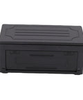 Top Tier Model Car Toolbox And Portable Luggage Storage Case For RC Hobbyists Black Hard Shell Organizer viewed from the top.