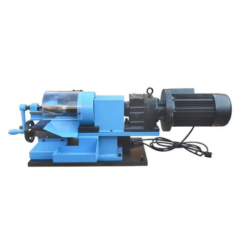 Pro Shop Ready 1.5 HP Electric Tube Pipe Notcher End Mill Kit featuring a blue machine for fast metal bending tasks.