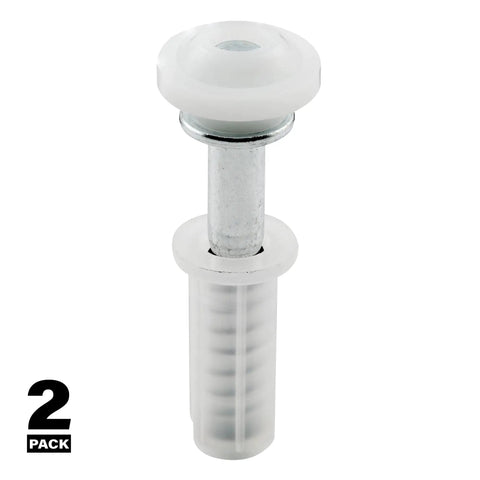 Heavy Duty Bi Fold Door Top Guide Wheel Nylon Replacement Rollers For Slick Gliding Closet Doors, 3/4 inch diameter, 1 inch height, two pack.
