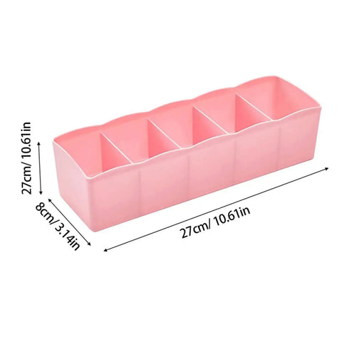 Stackable Plastic Drawer Organizers In Snazzy Pink For Crushing Closet Clutter And Laid Back Home Storage Setup, 27cm x 8cm