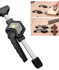 Light Duty Bar Clamp Set For Woodworking, adjustable desktop quick clamp fixtures, stable frame clamps shown on perforated table top.