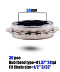 Rad Single Speed BMX Freewheel 17T With 30 Point Engagement Threaded 1.37 x 24 TPI 34mm Inner Diameter Fits 1/2 x 3/32 Chain