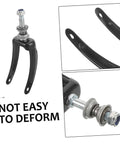 2 Pack Wheelchair Front Fork Bracket With Replacement Bearings For Heavy Duty Metal Wheel Mount showing black steel construction.