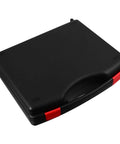 Top Heavy Duty Pp Plastic Tool Box With Secure Latching Lid And Comfort Grip Handle, black polypropylene storage case.