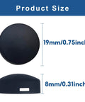 4 Pack Doorbell Button Replacement For Pro And Peephole Cameras, No Expensive Device Needed, Easy DIY Install In Minutes, includes 2 screws, fix cracked buttons and restore smooth, reliable button press performance, showing size dimensions 19mm/0.75inch diameter and 8mm/0.31inch height