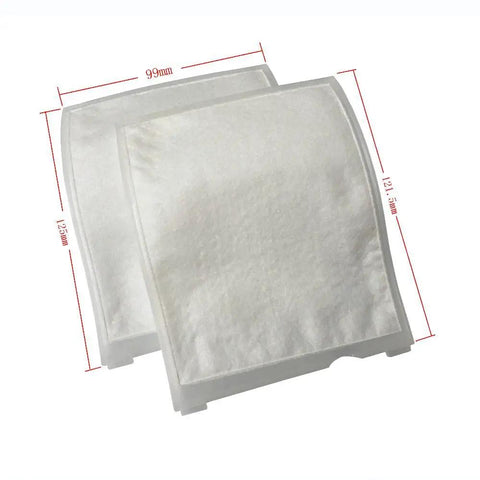 Exhaust Filter Replacement 10 Pack Compatible With Windsor Sensor S Series S12 S15 And Sebo Essential G1 G2 Upright Vacuums Part 8.614-140.0 Premium Quality Pleated Replacement For Strong Suction And Easy Maintenance shown with dimensions.