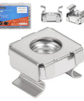 100 Pack M6 Rack Mount Cage Nuts 304 Stainless Steel Server Rack Hardware with snap fit clips for easy installation.