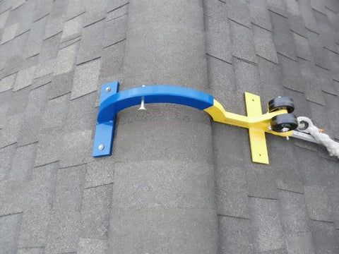 Heavy-Duty Roof Safety Anchor For First Man Up And Last Man Down, 5,000-Lb Capacity On Steep-Slope Roofs From 6/12 To 12/12 Pitch