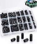 Three Hundred Piece Abs Round Spacers Kit For PCB Boards Electronics Standoff Hardware Various Sized Hella Durable Plastic Mounting Accessories Pro Level Setup For Smooth Circuit Board Assembly And Rigged Up Custom Builds in organized box.